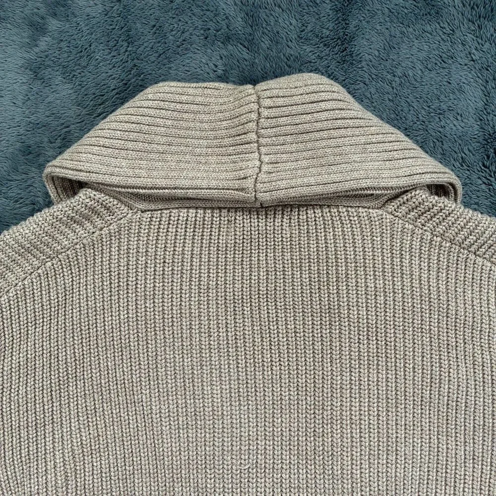 Mod Ref Quality Chunky Cropped Shrug Sweater Open Cardigan Neutral Basic Sz S